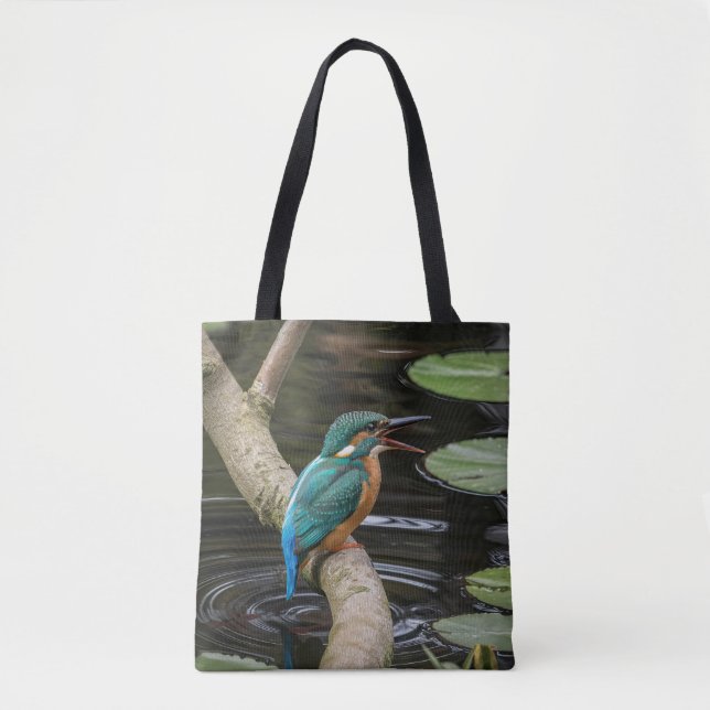 Kingfisher Bird Tote Bag (Front)