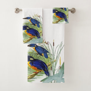 Kingfisher Bird Wildlife Pond Animal Bath Towels