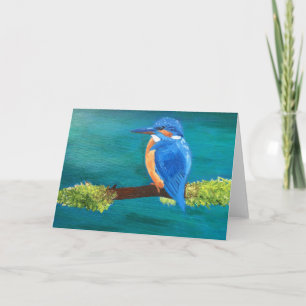 Kingfisher blank greeting card