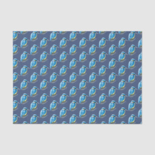 Kingfisher blue custom background colour tissue paper