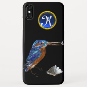 KINGFISHER  BLUE GEMSTONE MONOGRAM Black Case-Mate iPhone Case