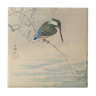 Kingfisher by Ohara Koson Tile