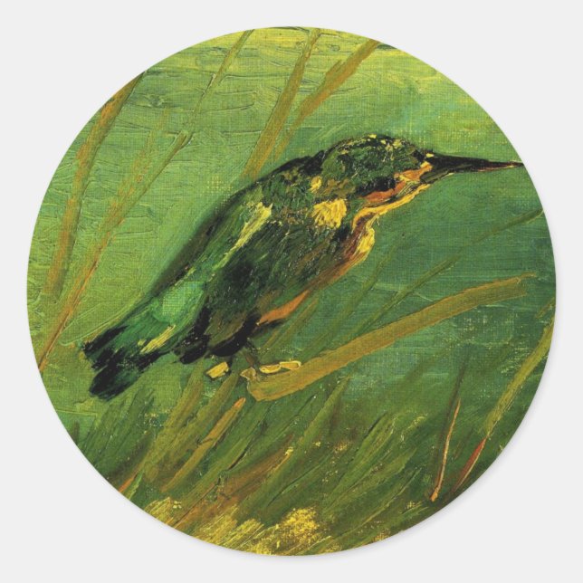 Kingfisher by Vincent van Gogh Classic Round Sticker (Front)