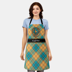 Kingfisher Crest over Tartan Apron