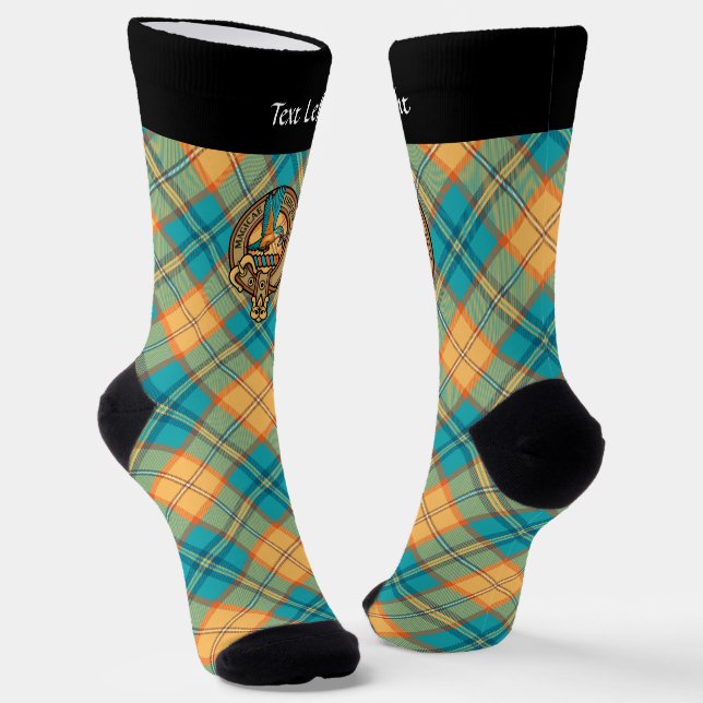 Kingfisher Crest over Tartan Socks (Angled)