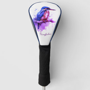 Kingfisher Design – Elegant Bird leather Golf Head Cover