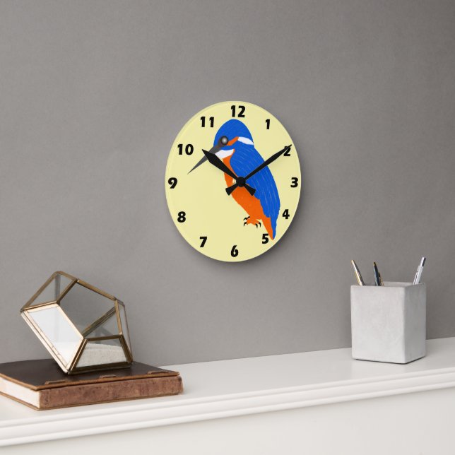 Kingfisher Design Round Clock (Office)