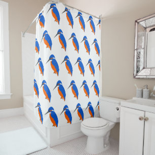 Kingfisher Design Shower Curtain