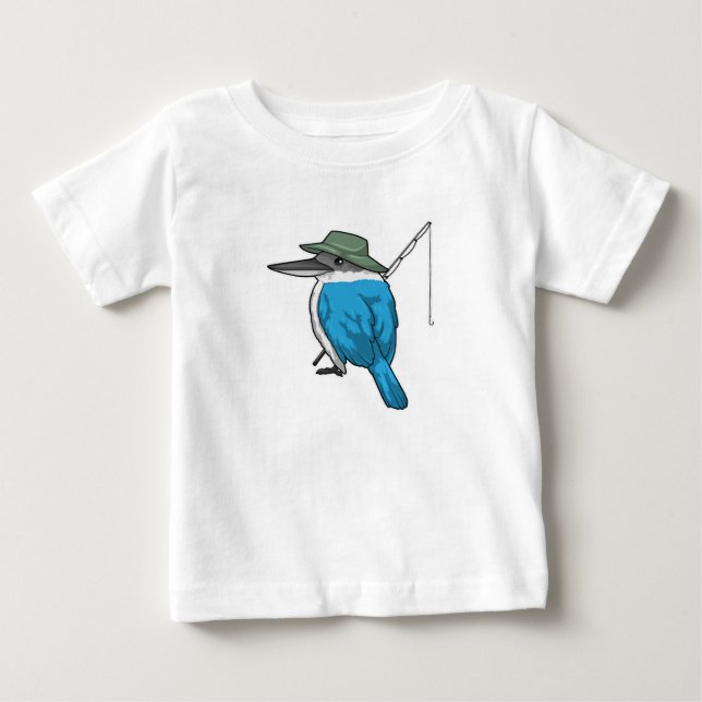 Kingfisher Fishing Fisher Fishing rod Baby T-Shirt (Front)