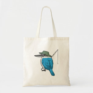 Kingfisher Fishing Fisher Fishing rod Tote Bag