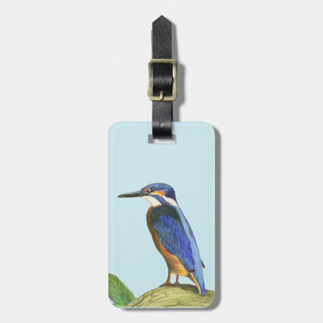 Kingfisher Luggage Tag (Front Vertical)