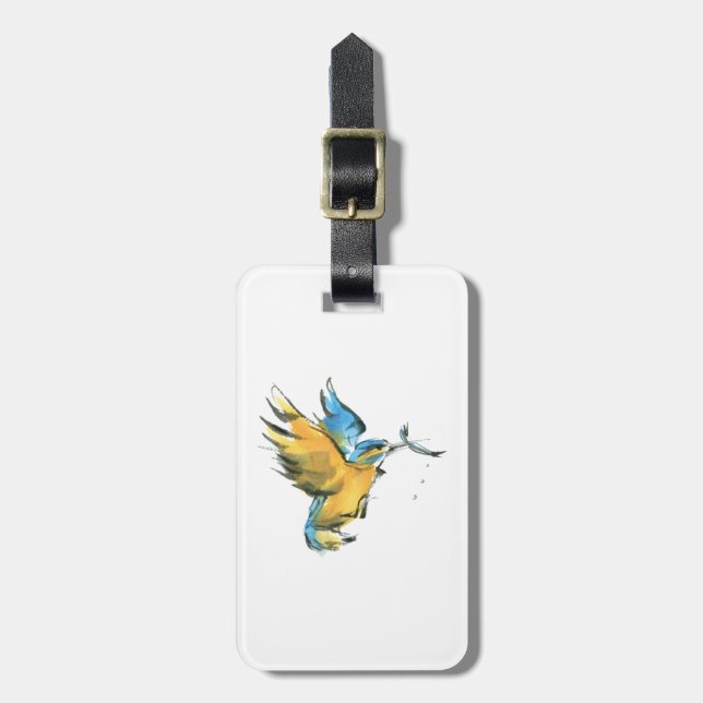 Kingfisher Luggage Tag (Front Vertical)