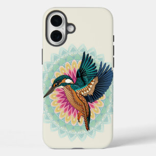 kingfisher mandala iPhone 16 plus case