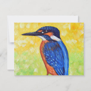 Kingfisher Painting Postcard