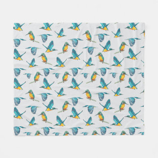 Kingfisher Pattern Leggings Fleece Blanket