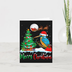 Kingfisher Santa Hat Xmas Tree Merry Christmas Kin Card