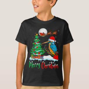Kingfisher Santa Hat Xmas Tree Merry Christmas Kin T-Shirt