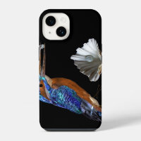 KINGFISHER,SEA SHELL AND PEARL Electric Blue,Black