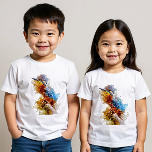 Kingfisher small bird alone on a perched baby T-Shirt