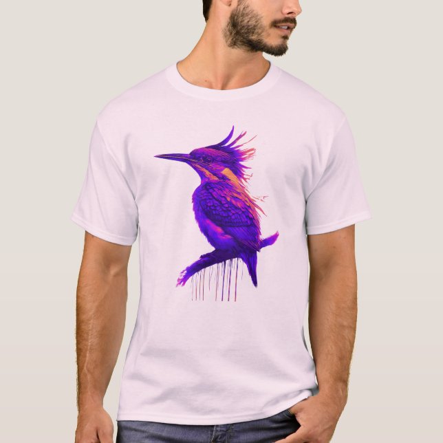 Kingfisher Smart Violet: High-Contrast Elegance T-Shirt (Front)