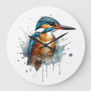 Kingfisher Splash Large Clock