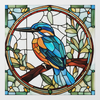 Kingfisher Stained Glass Orange Blue Bird