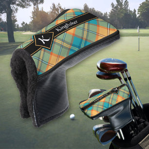 Kingfisher Tartan Golf Head Cover