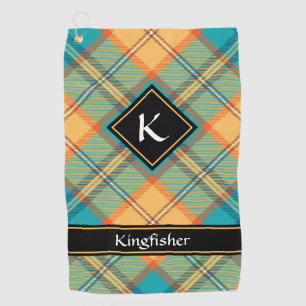 Kingfisher Tartan Golf Towel