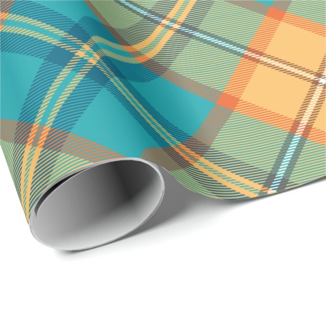 Kingfisher Tartan Wrapping Paper (Roll Corner)