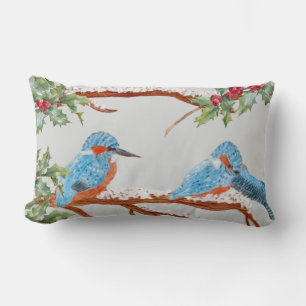 Kingfisher with a plan of action lumbar cushion
