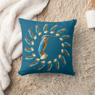 Kingfishers Circle Cushion