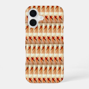 KIngfishers in Flight Fun Retro Bird Pattern iPhone 16 Case