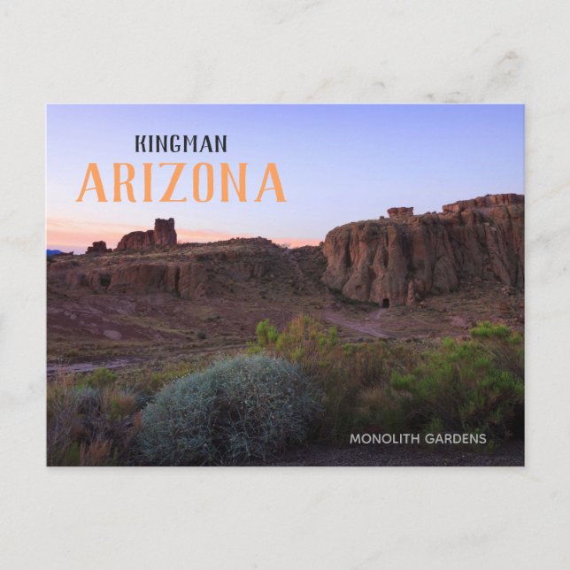 Kingman Arizona Monolith Gardens Postcard (Front)