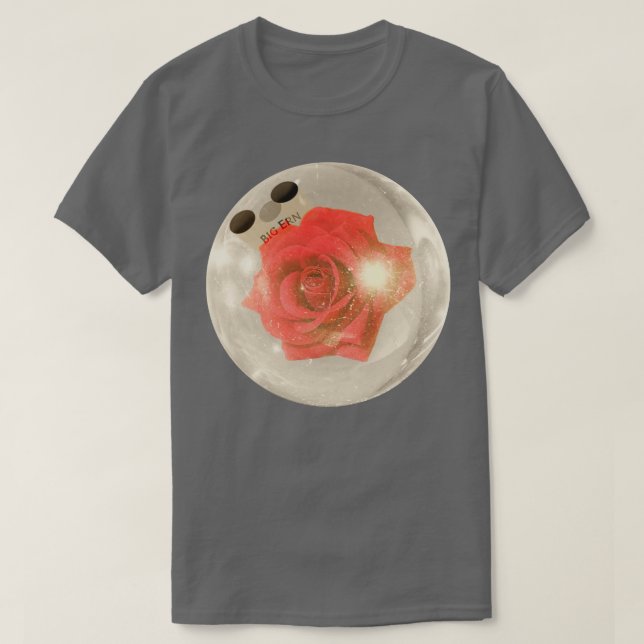 Kingpin Big Erns Rose Bowling Ball T-Shirt (Design Front)