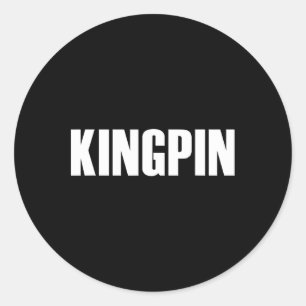 Kingpin Funny Bowling Classic Round Sticker