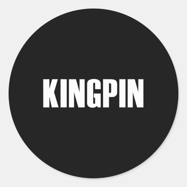 Kingpin Funny Bowling  Classic Round Sticker (Front)