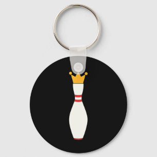 Kingpin T Shirt Bowling League Gift  Key Ring