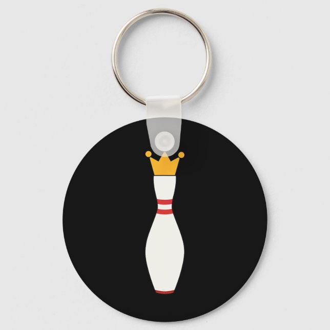 Kingpin T Shirt Bowling League Gift  Key Ring (Front)