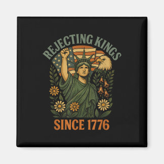 Kings 1776 Foxglove Daisy Tulip Flowers Bald Eagle Magnet