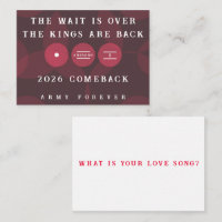Kings are Back ARIRANG Comeback Freebie Card