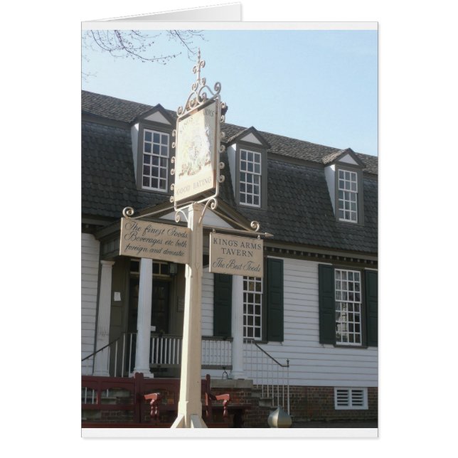 Kings Arms Tavern sign Colonial Williamsburg (Front)