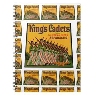 King's Cadets Asparagus Label multi print Spiral Notebook