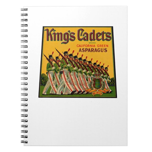 King's Cadets Asparagus Label Spiral Notebook (Front)