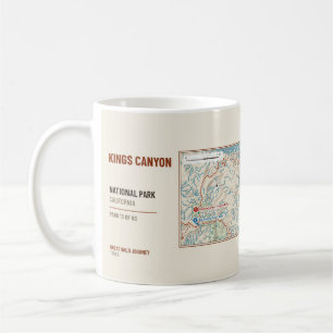 Kings Canyon National Park Hiking Trail Map Mug