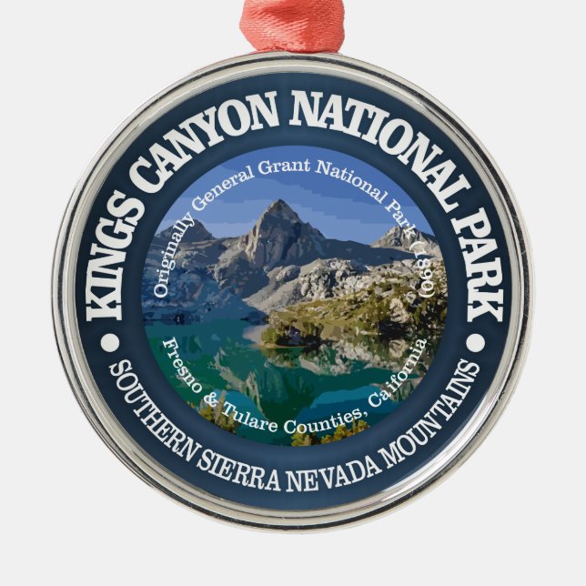 Kings Canyon National Park Metal Tree Decoration (Front)