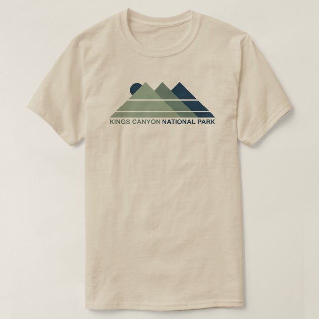 Kings Canyon National Park Mountain Sun T-Shirt (Design Front)