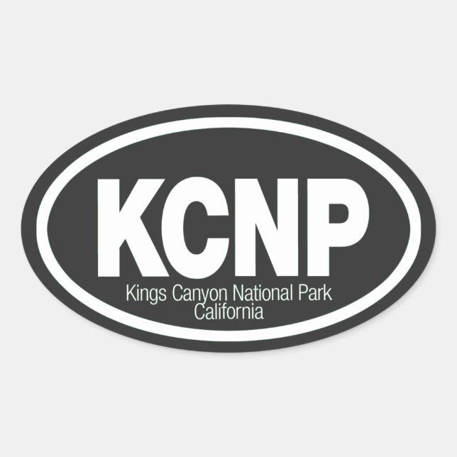 Kings Canyon National Park Oval Sticker (Front)