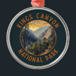 Kings Canyon National Park Retro Distressed Circle Metal Tree Decoration<br><div class="desc">Kings Canyon vector artwork design. The park is known for its huge sequoia trees,  notably the gigantic General Grant Tree in Grant Grove.</div>