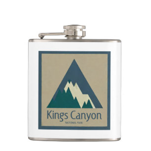 Kings Canyon National Park Rustic Hip Flask