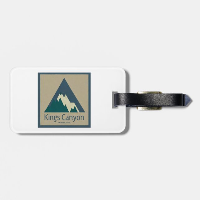 Kings Canyon National Park Rustic Luggage Tag (Back Horizontal)